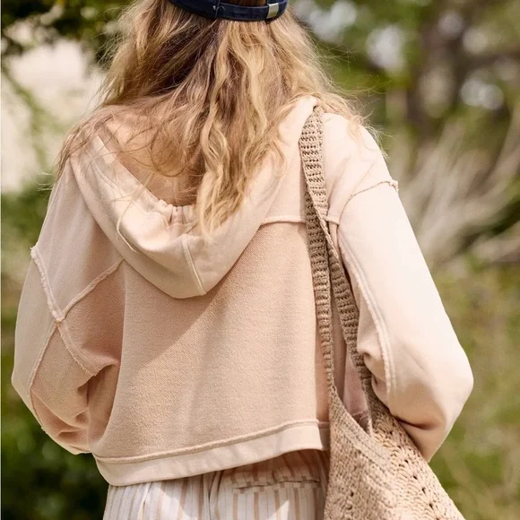 Aerie cropped full zip hoodie - Picture 3 of 8